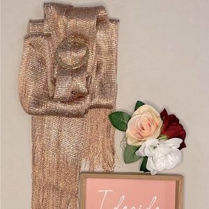 Rose Gold Sparkling Metallic Wrap Shawls